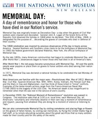 Memorial Day Fact Sheet